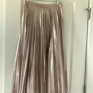 Metallic midi skirt